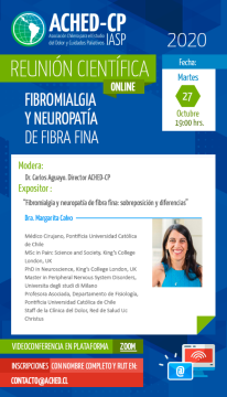  Reunión Científica online de octubre: “Fibromialgia y Neuropatía de fibra fina"